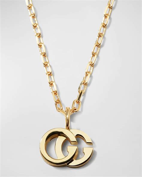 gucci silver and blue enamel g link necklace|gucci 18k gold barrel necklace.